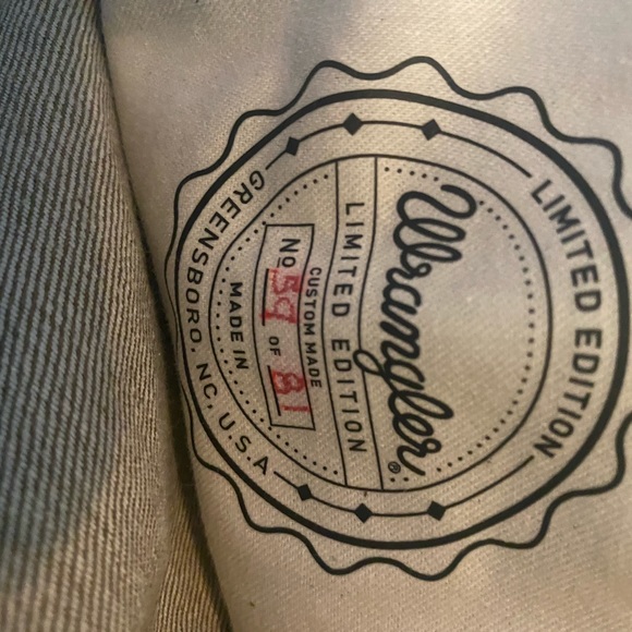 Wrangler SOLD 🛑RARE only 81 made Limited Edition 59 of 81 made jeans- 34x36 - Picture 5 of 7